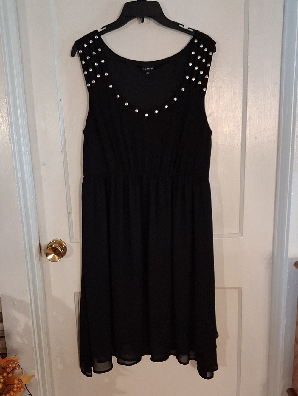 torrid Black Stud-Embellished Sleeveless Dress